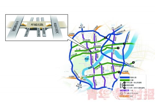 (环城北路地下隧道规划示意图)