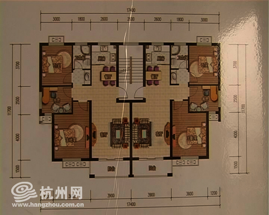 陈如标老人分到的60平米安置房的户型图