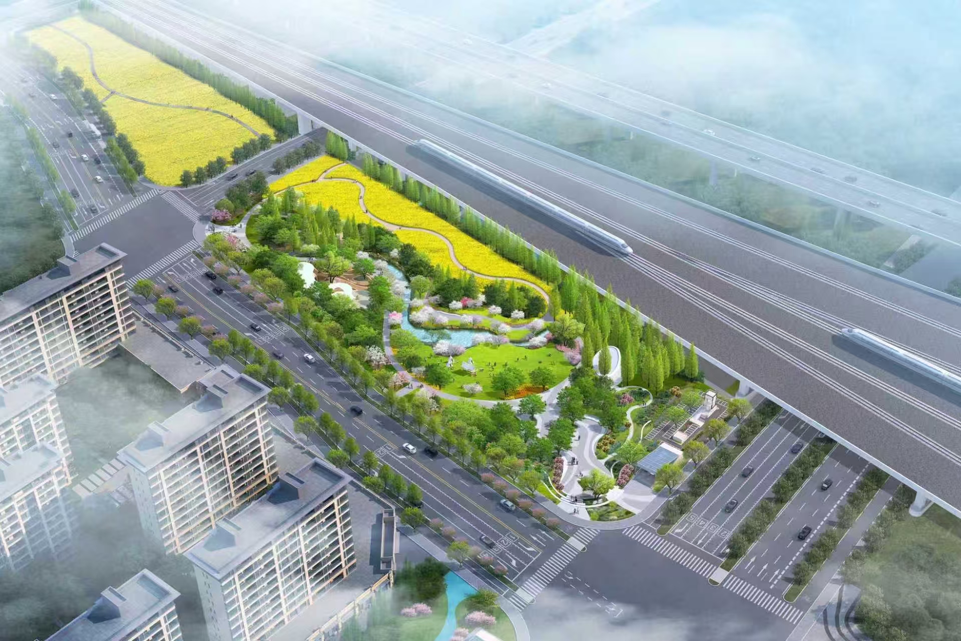 钱塘高铁新城启园效果图