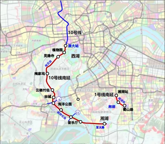 杭州地铁10号线新变动：崇贤线消失不见（查看最新线路图）