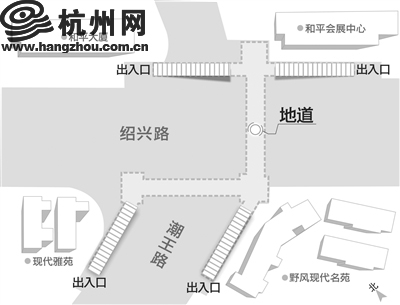 绍兴路潮王路口要建过街地道 以后去和平会展中心过马路走地下